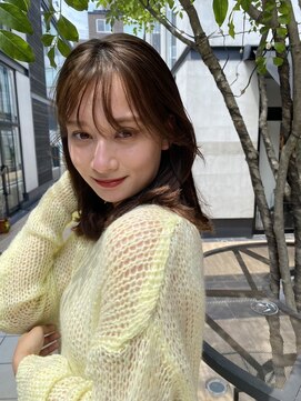 ミンクスリッカ 表参道(MINX RICCa) 透明感のあるシースルーバング ゆるふわミディアムレイヤー