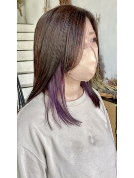 ノア(noa.) 大人なスモーキーパープルのイヤリングカラー