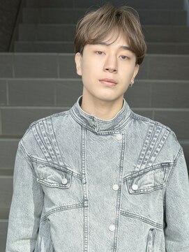 エムスラッシュ 本牧(M.SLASH) グレーベージュ/シースルーバング/マッシュショート/本牧