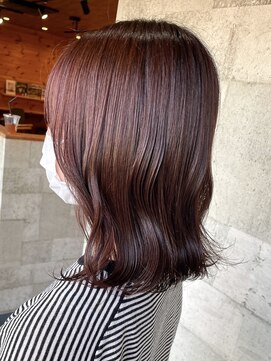 ミルヘアデザイン(mil hair design) ダブルカラーピンクベージュベージュカラーケアブリーチレイヤー