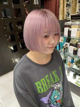 アジールヘア 東上野店(agir hair) シアーピンクベージュハイトーンカラー【上野】