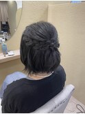 ミディアムハーフアップ