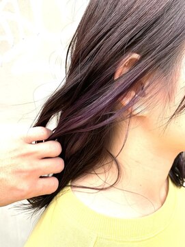 トンネルヘアー(Tunnel hair) イヤリングパープル