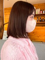ビスクヘアデザイン(bisq hair design)&nbsp;ピンクブラウン　艶髪　髪質改善　韓国風　顔まわり　顔周り