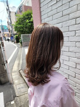 アルメリア 池袋(Arumeria) 艶ブラウンカラー髪質改善トリートメント30代20代ナチュラル