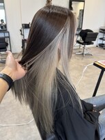 ナンバー(number+)&nbsp;20代30代大人かわいいホワイトミルクティーベージュインナーカラ