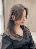 韓国風/レイヤー/小顔/前髪カット/髪質改善/グレージュ/透明感
