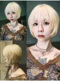 【macana指名】レイヤーボブケアブリーチブロンド