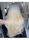 ピンク・ミルクティーベージュ・ダブルカラー・ケアブリーチ