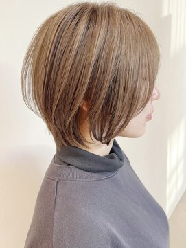 セイドット リー(Say. Ree) say.ショートボブひし形ショートハイライトヘーゼルグレージュ