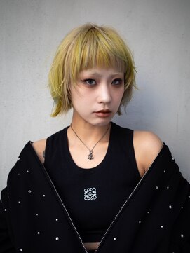 ギークス(GEEKS) 【GEEKS渋谷】レイヤーボブ/デザインカラー/ハイトーン/前髪あり