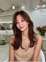 ラファンジュ ヘアー(Rohange hair)&nbsp;ラテグレージュ/マロンブラウン/韓国巻き/レイヤーカット