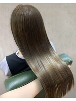 ウィールールピヴォクロス(WE RULE pivot cross)&nbsp;髪質改善カラー透明感グレージュ◎春カラーくびれボブ