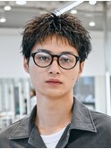 大分スパイキーパーマメンズカットスパイキーショート刈り上げ