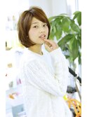 大人可愛いエアリーショートボブ（北澤）
