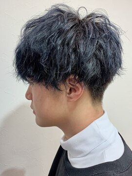 ナンプウ(Nanpu) 《Nanpu》ツーブロック前下がりマッシュ×ブルージュ