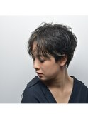 ショート　ハイライト　大人グレージュ　【FIRST】..毛先パーマ