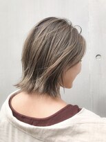 モリオフロムロンドン 原宿本店(morio from London) 【morio原宿】透明感ミルクティーベージュ　外はねボブ