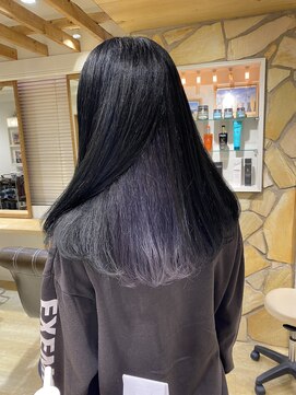 エイト新宿店(EIGHT shinjuku) ブラック×パープルインナーカラー 【EIGHT新宿】
