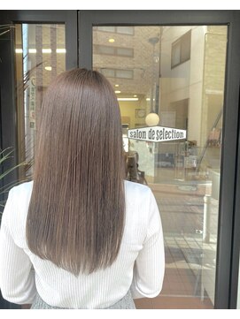 サロンドセレクション(salon de selection) 艶艶!髪質改善ストレート×スモーキートパーズ