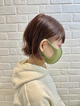 デイジー インデックスヘア 大島店(DAISY index hair) セミウェット王道切りっぱなしワンレンストレート大人外ハネボブ