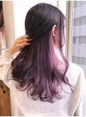 【lamp斉藤】インナーカラー×パープル