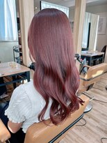 アロマ ヘアー ルーム 新宿店(AROMA hair room) 大人可愛い艶ピンクウェーブヘア/新宿/新宿西口