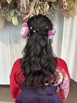 卒業式ヘアセット×袴着付け♪yu