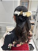 リボンハーフアップ　袴　卒業式　【銀座】福田