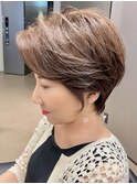40代50代60代白髪マッシュショートボブ大人美人くびれ髪質改善