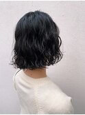 20代ふんわりパーマアッシュベージュナチュラル透明感