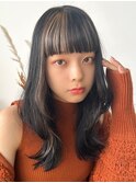 マロンベージュ×前髪インナーカラー
