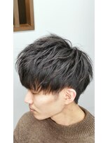 リレーションメンズヘアー(RELATION MEN'S HAIR)&nbsp;スパイラルパーマダークアッシュニュアンスパーマベリーショート