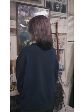 ジウ 上通り(JIU) 20代30代小顔ゆるふわミディアムエンドカラーパープル