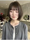 フレンチカジュアル大人美人小顔束感ウルフボブレイヤーカット