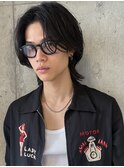 10代/ウルフ/学生/センターパート/レイヤー/池袋メンズカット