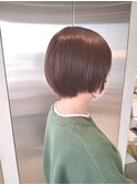 20代30代夏カラー小顔ショートブラウン×ひし形シルエット