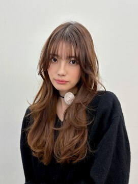 ヒュー 広島(HEW) 20代30代大人かわいいレイヤーカットブラウンベージュ