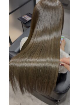 ルナス 福岡天神(LUNAS) 【透明感しか勝たん！】髪質改善カラー × Olive beige