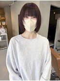 バーガンディ/ワインレッド/レイヤー/ブリーチなし/堀場