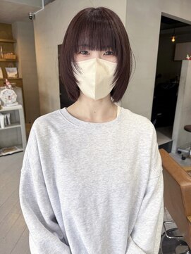 ヘアー アイス ルーチェ(HAIR ICI LUCE) バーガンディ/ワインレッド/レイヤー/ブリーチなし/堀場