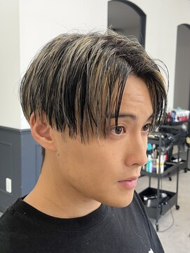 ログ 高松木太店(Log) メンズショート　高松センターパート×ハイライト