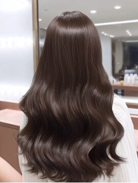 ダル 渋谷/表参道(DAL.) ハッシュカット顔周りカットダークブラウン美髪矯正レイヤー