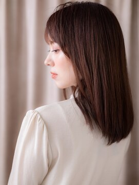 カバーヘア イヴ 戸頭店(COVER HAIR EVE) ダークブラウン艶感ストレートセミロングレイヤー320Z戸頭30代