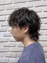 ビランチェ 池袋(bilancia)&nbsp;メンズウルフカットシャドウパーマ波巻きパーマウルフパーマ