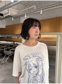 ダークパープル/ナチュラルショート/ミルクブラウン/夏/栄