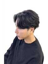 become men's hair 名駅EAST【10月3日 NEW OPEN(予定)】&nbsp;フェザーパーマ×センターパート黒髪/名古屋/名駅