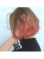 マッシュ アドベ 八戸ノ里(MASHU ADOBE) ペールピンクグラデーション×ボブ