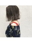 3Dハイライトグラデーションボブ