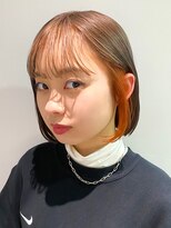 オレンジインナー_オリーブカラーハイライトカラー_ba306841